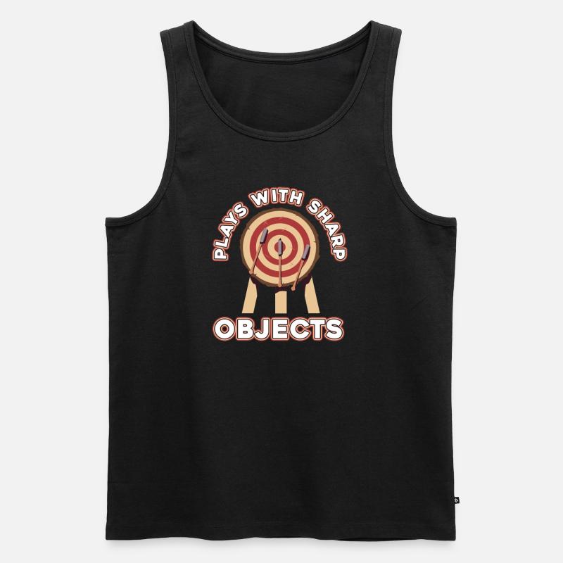 Axtwerfen Axt - Männer Premium Bio Tank Top - Schwarz