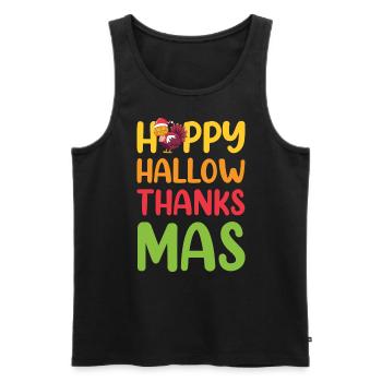 Weihnachten Santa Claus Merry Christmas - Männer Premium Bio Tank Top - Schwarz - Vorne - Michal (187cm)