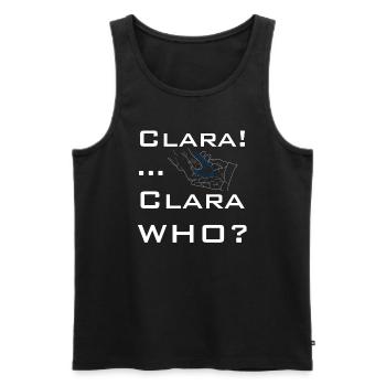 Kennst Du Clara? Für alle die sich nicht erinnern - Männer Premium Bio Tank Top - Schwarz - Vorne - AI Model Male 178 light (178cm)