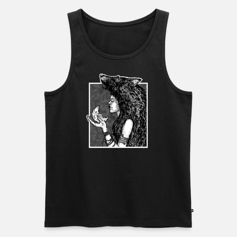 Wolfsstunde - Männer Premium Bio Tank Top - Schwarz