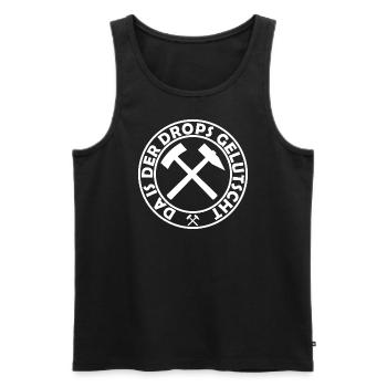 Da Is Der Drops Gelutscht Schlägel Und Eisen - Männer Premium Bio Tank Top - Schwarz - Vorne - AI Model Male 178 light (178cm)
