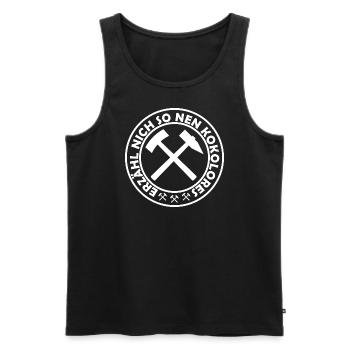 Erzähl Nich Son Kokolores Schlägel Und Eisen - Männer Premium Bio Tank Top - Schwarz - Vorne - Michal (187cm)