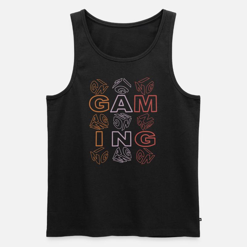 Gaming-bunt-transparent - Männer Premium Bio Tank Top - Schwarz