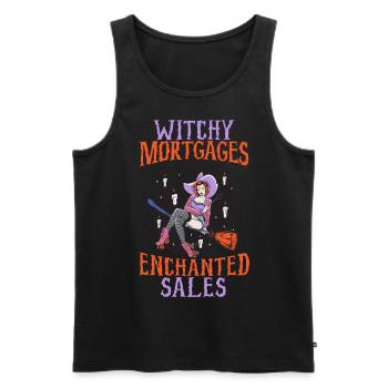 Witchy Hypotheken Verzauberte Verkäufe Immobilienm - Männer Premium Bio Tank Top - Schwarz - Vorne - Michal (187cm)