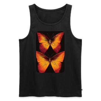 skate worm design #367 - Männer Premium Bio Tank Top - Schwarz - Vorne - Michal (187cm)