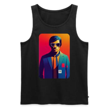 skate worm design #152 - Männer Premium Bio Tank Top - Schwarz - Vorne - Michal (187cm)