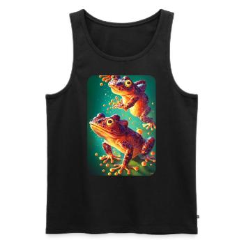 skate worm design #178 - Männer Premium Bio Tank Top - Schwarz - Vorne - Michal (187cm)
