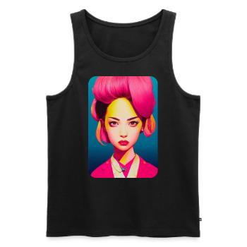 skate worm design #311 - Männer Premium Bio Tank Top - Schwarz - Vorne - Michal (187cm)