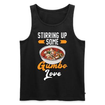 Gumbo Lover Foodie Louisiane Cuisine Cajun Cuisine - Débardeur bio Premium Homme - noir - Devant - Michal (187cm)