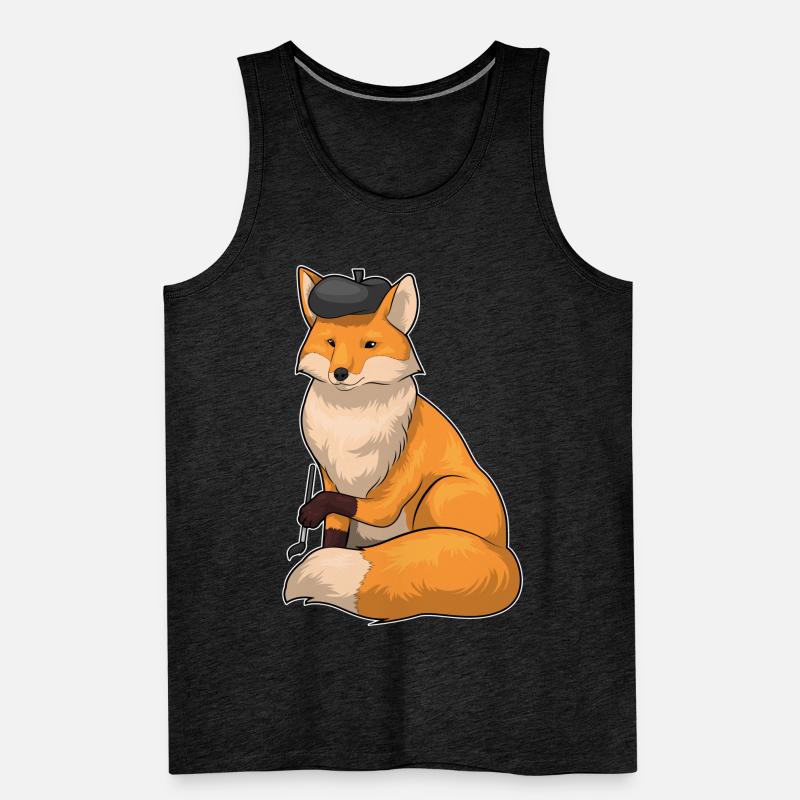 Fuchs Maler Pinsel Malen Männer Premium Bio Tank Top