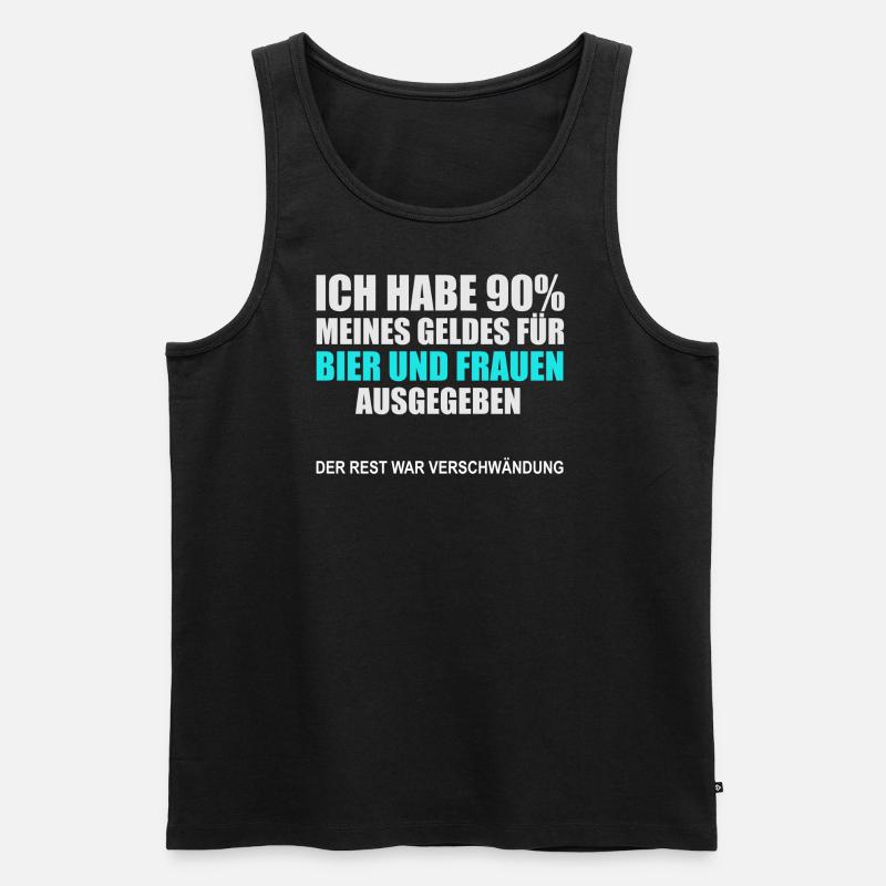 Bier und Frauen - Männer Premium Bio Tank Top - Schwarz