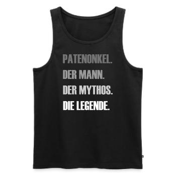 Patenonkel - Männer Premium Bio Tank Top - Schwarz - Vorne - Michal (187cm)