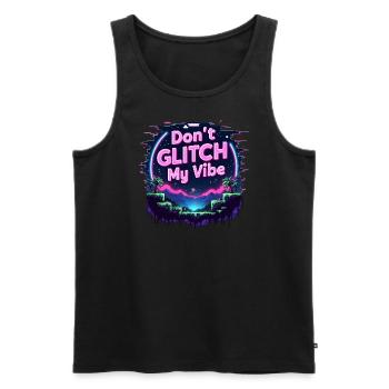 Don’t Glitch my Vibe - Retro Gaming Adventure - Débardeur bio Premium Homme - noir - Devant - AI Model Male 178 light (178cm)