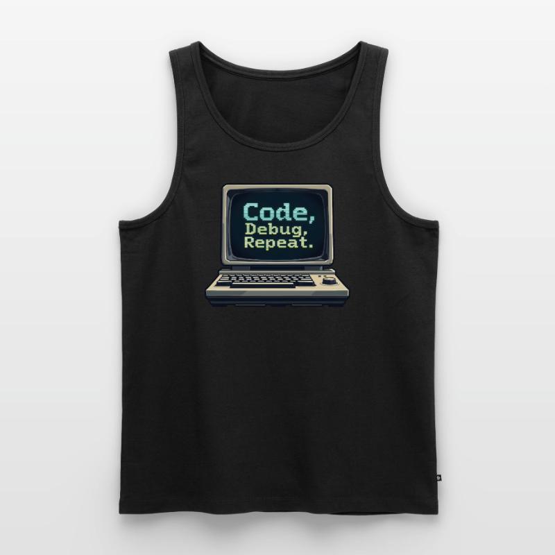 Code Debug Repeat - Software Engineer Männer Premium Bio Tank Top