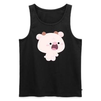 L’amour de l’alimentation des vaches, partie 2 - Débardeur bio Premium Homme - noir - Devant - Michal (187cm)