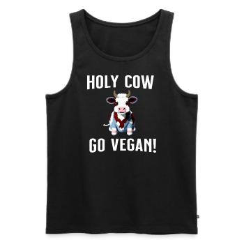 Holy cow - süße Kuh - Männer Premium Bio Tank Top - Schwarz - Vorne - AI Model Male 178 light (178cm)
