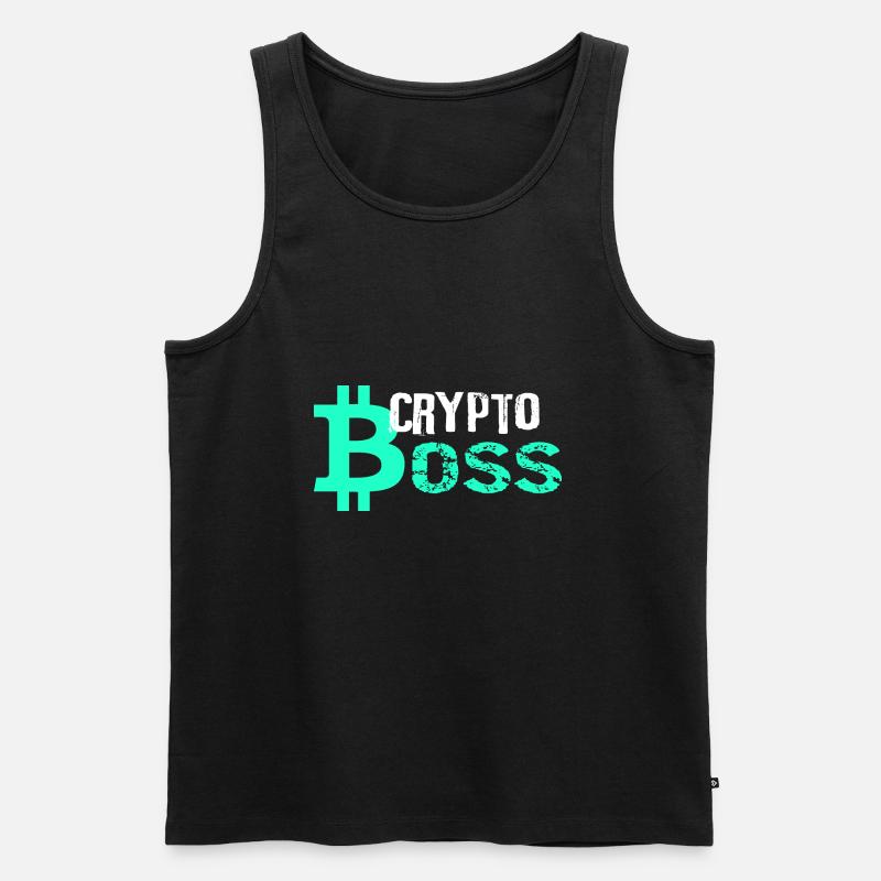CRYPTO - Männer Premium Bio Tank Top - Schwarz
