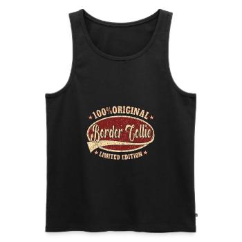 Border Collie 100% Original - Men's Premium Organic Tank Top - black - Front - Michal (187cm)