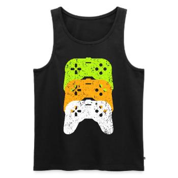 Gaming - Men's Premium Organic Tank Top - black - Front - Michal (187cm)