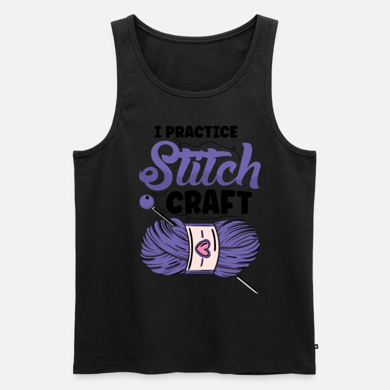 I practice stitch craft - Männer Premium Bio Tank Top - undefined