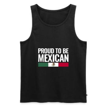 Proud To Be Mexican Mexico Vintage Mexican - Men's Premium Organic Tank Top - black - Front - AI Model Male 178 light (178cm)