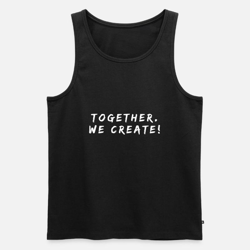 together we create - Men's Premium Organic Tank Top - black