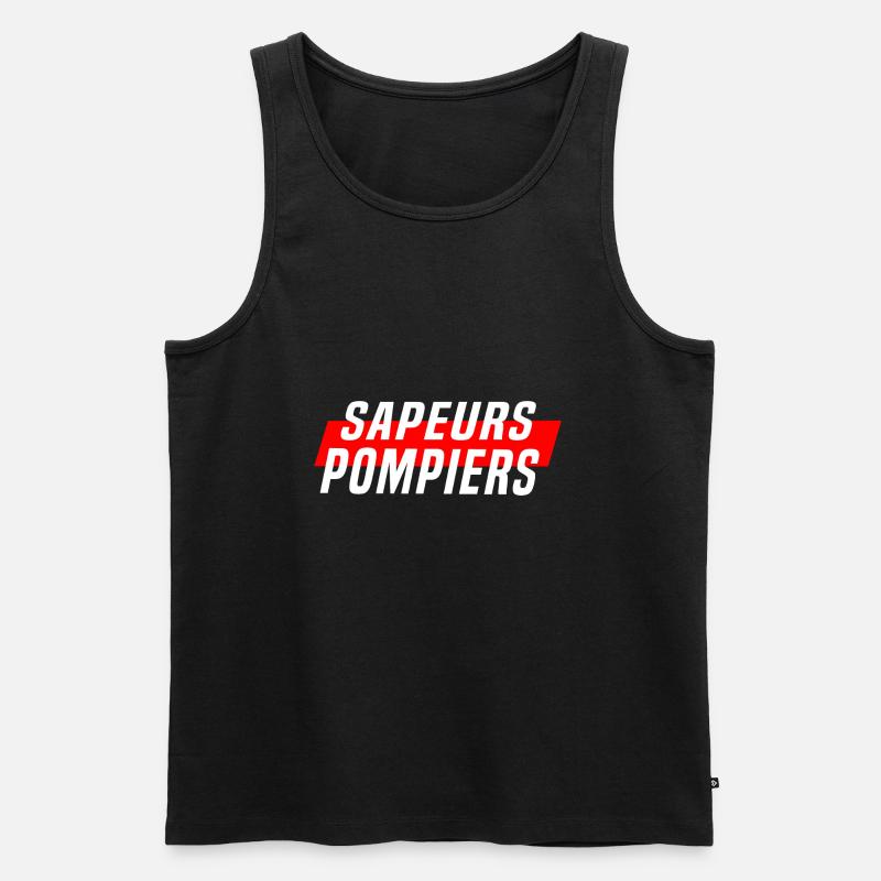 Sapeurs pompiers - pompier pro - Débardeur bio Premium Homme - noir