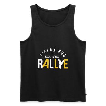 Je peux pas j'ai RALLYE - Débardeur bio Premium Homme - noir - Devant - Michal (187cm)