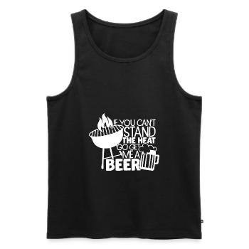 Grillen Grill Grillsaison Geschenkidee Witzig - Männer Premium Bio Tank Top - Schwarz - Vorne - AI Model Male 178 light (178cm)