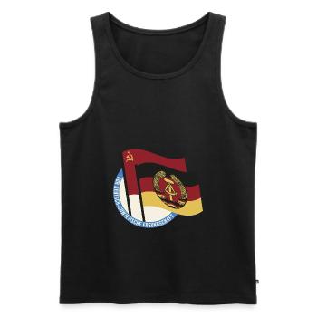 Für Deutsch Sowjetische Freundschaft Ossi DDR - Männer Premium Bio Tank Top - Schwarz - Vorne - AI Model Male 178 light (178cm)