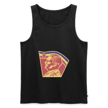 Badge Tito Jugoslavia Star Balkan Yugoslavia - Men's Premium Organic Tank Top - black - Front - AI Model Male 178 light (178cm)