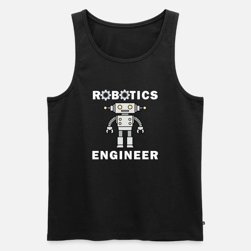 Robotic Engineering Lustiger Spruch Mechaniker - Männer Premium Bio Tank Top - Schwarz