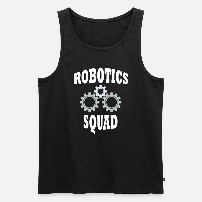 Robotics Engineer Squad Ironic Roboterfan - Männer Premium Bio Tank Top - Schwarz