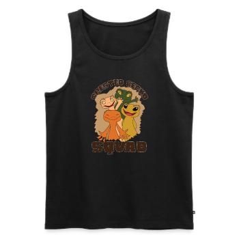 Süßes Zitat von Crested Gecko Squad, Echsenreptil - Männer Premium Bio Tank Top - Schwarz - Vorne - Michal (187cm)