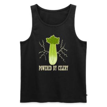 Angetrieben von Vegetables Sellerie Food Leek - Männer Premium Bio Tank Top - Schwarz - Vorne - Michal (187cm)