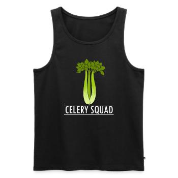 Sellerie Food Ironisches Sprichwort Lauch Gemüse - Männer Premium Bio Tank Top - Schwarz - Vorne - Michal (187cm)