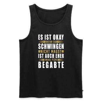 Es ist ok wenn Du Schwingen nicht magst - Männer Premium Bio Tank Top - Schwarz - Vorne - AI Model Male 178 light (178cm)