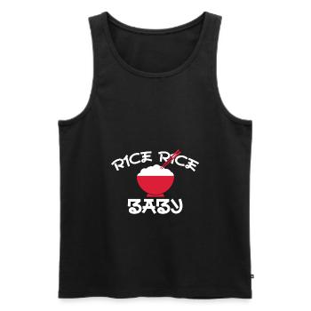 Rice Rice Baby / Asian Cuisine - Men's Premium Organic Tank Top - black - Front - AI Model Male 178 light (178cm)