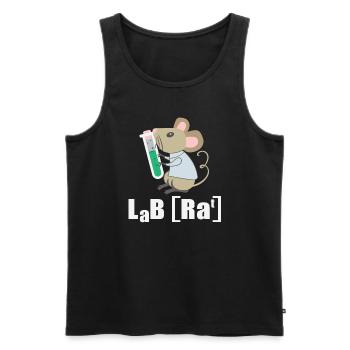 Lab Rat Funny Science Teacher Gift - Men's Premium Organic Tank Top - black - Front - Michal (187cm)