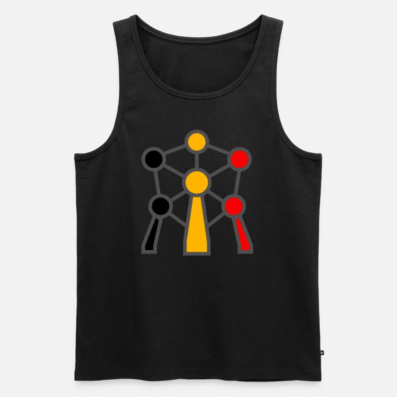 Das Atomium - Männer Premium Bio Tank Top - Schwarz