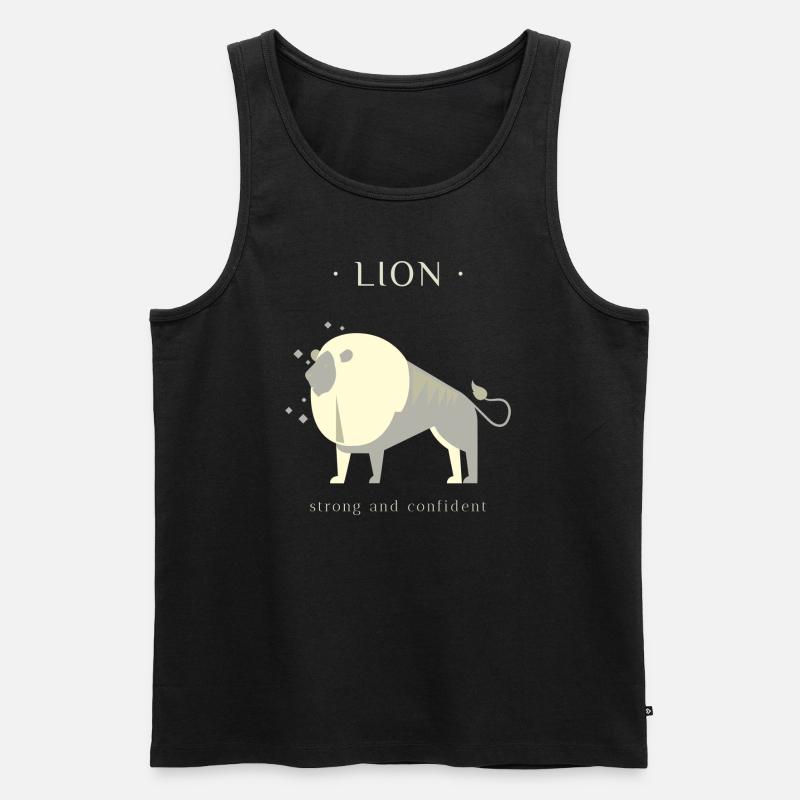STERNZEICHEN Löwe - Männer Premium Bio Tank Top - Schwarz