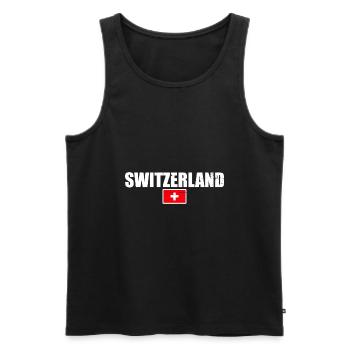 Suisse Vintage Drapeau Suisse - Débardeur bio Premium Homme - noir - Devant - Michal (187cm)