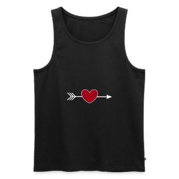 Saint-Valentin, Saint-Valentin, Saint-Valentin - Débardeur bio Premium Homme - noir - Devant - Michal (187cm)