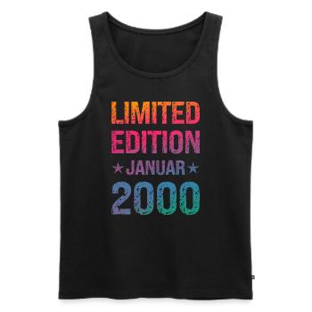 Limited Edition Birthday Party Vintage 2000 - Men's Premium Organic Tank Top - black - Front - Michal (187cm)