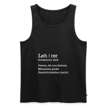 Lehrer Geschenk Student Schule - Männer Premium Bio Tank Top - Schwarz - Vorne - Michal (187cm)