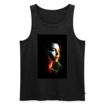 Sensual 2 - Men's Premium Organic Tank Top - black - Front - AI Model Male 178 light (178cm)
