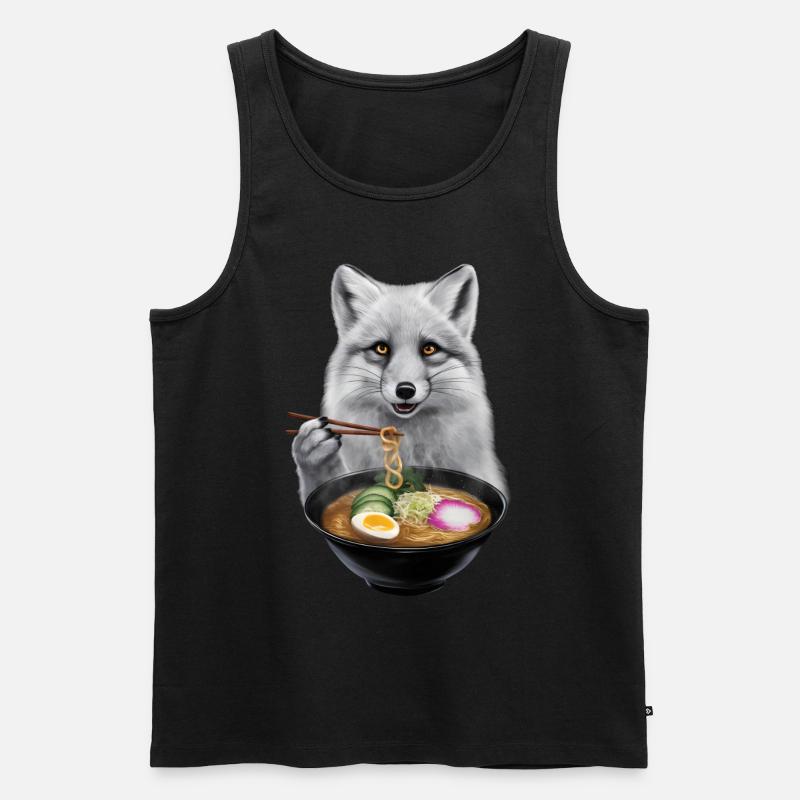 Polarfuchs Ramen - Männer Premium Bio Tank Top - Schwarz
