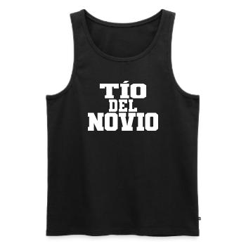 Tio del Novio Groom's Uncle Men Wedding Gift - Men's Premium Organic Tank Top - black - Front - Michal (187cm)