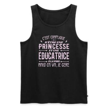 Es ist schwer, eine Prinzessin und eine Erzieherin zu sein - Männer Premium Bio Tank Top - Schwarz - Vorne - Michal (187cm)