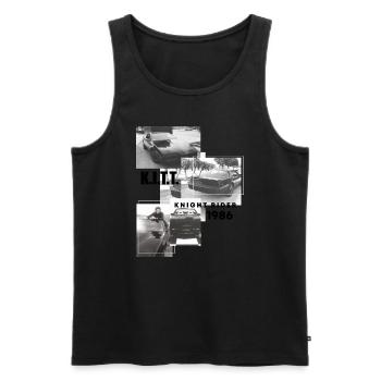 Knight Rider 1986 KITT - Männer Premium Bio Tank Top - Schwarz - Vorne - Michal (187cm)